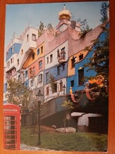 Postkarte 2729 gelaufen, Wien, Hundertwasser, Ansichtskarte, Sammlung
