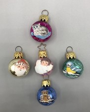 Sehr Kleine Schöne Christbaum Kugeln Handbemalt Christbaumschmuck Federbaum