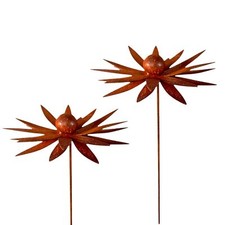 2er-Set Edelrost Gartenstecker