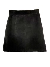 Vintage Fly with Walt Echtleder Minirock High Waist Veloursleder 36 34 XS S