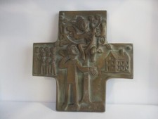 Wandkreuz aus Bronze ca. 21,8