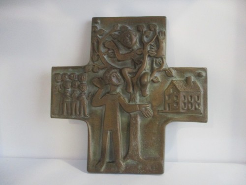 Wandkreuz aus bronze 21 8 - wandkreuz, 21,8