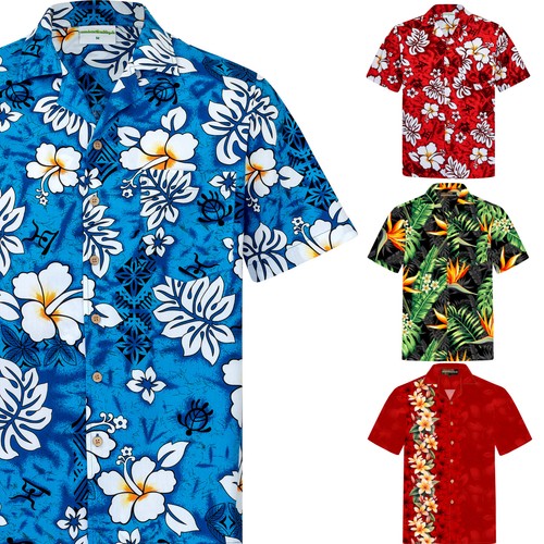Herren hawaii hemd - hemd, 100%