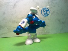 Schlumpf Schlümpfe Smurf: 2.0053 Eisschlumpf mit FC Schalke 04 Fahne