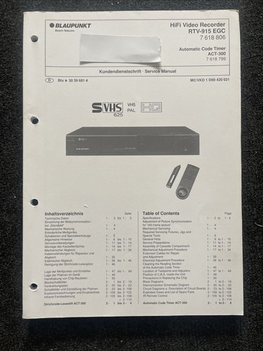 Blaupunkt rtv 915 - blaupunkt, rtv-915