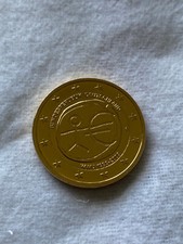 2 Euro vergoldet Strichmännchen Gedenkmünze 10 Jahre WWU 1999-2009 Deutschland