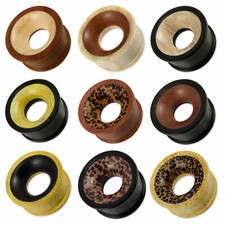 Flesh Tunnel Holz Ohr Plug