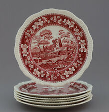 Spode Copeland Pink Tower Teile zur Wahl teller platte kanne tasse england rot