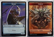 Drake Token (U 2/2) / Goblin Token (R 1/1) - Magic: The Gathering Foundation NM