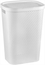 Curver Wäschebehälter Wäschekorb Wäschesammler Infinity 60L weiss Korb