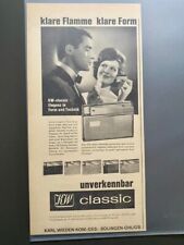 KW Classic Feuerzeug Karl Wieden Solingen Original 1961 Vintage Ad Werbung