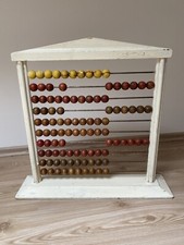 Wunderschöner Antiker Rechenschieber aus Holz Grundschule Mathe Original Vintage