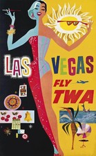 Altes Werbeplakat Las Vegas