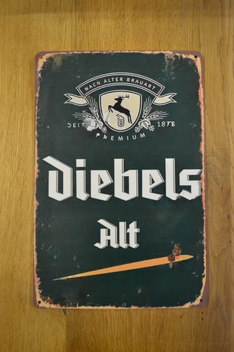 Diebels bier blechschild - diebels,