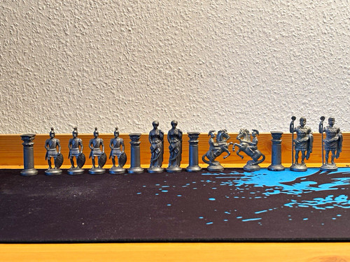 Schachfiguren zinn römer - zinn, /