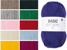 RICO BASIC SOFT ACRYL DK Wolle Garn weich stricken häkeln (50g, Farbauswahl)