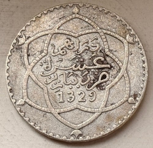 Dirhams 1911 1329 marokko - 10, 1911/1329