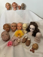 Puppen Köpfe antik Puppenköpfe Konvolut Puppendoktor Perücke