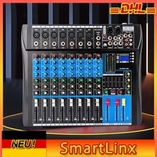 8 Kanal Audio Mischpult Konsole Verstärker USB DJ Live Mixer Studio Bluetooth DE