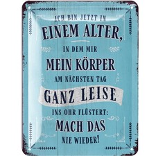 Retro Blechschild, lustige