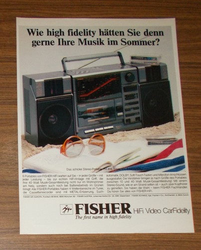 Seltene werbung fisher - seltene,