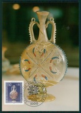 BRD MK 1986 KUNST GLAS ZIERFLASCHE PRIVATE !! MAXIMUMKARTE MAXI CARD MC CM aj94