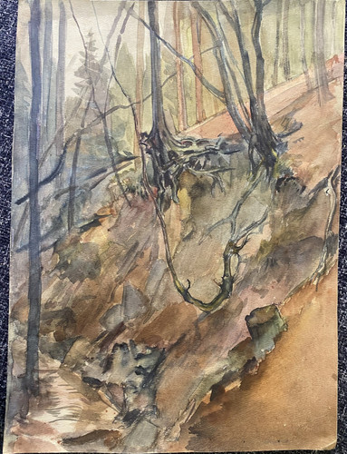 Signiertes aquarell eines - aquarell,