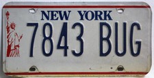 New York Nummernschild