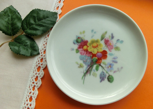 Vintage teller blumen - vintage,