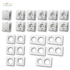 Schalter Steckdosen und Rahmen