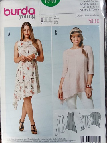 Burda young 6790 kleid tunika - 6790,
