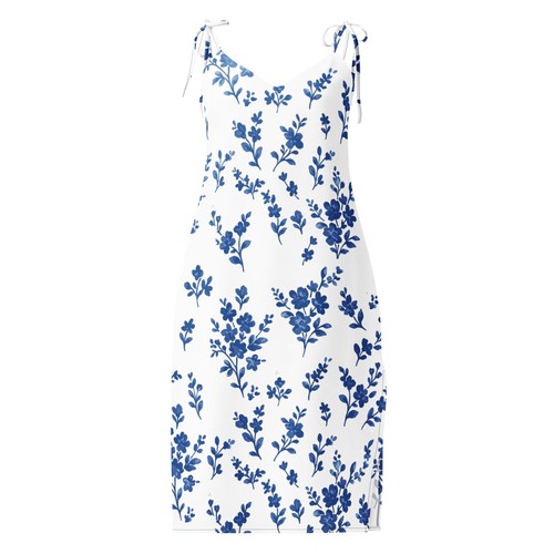 Midikleid mit bindeträgern - mit,