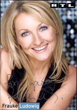 Autogrammkarte Moderatorin Frauke Ludowig, Portrait, Autogramm - 11445511