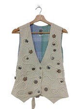 PETER ZIMMERMAN Strickweste Damen Weste Gr. DE 38 wollweiß Casual-Look