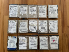 15 Stück Festplatten Konvolut 2,5 Zoll gebraucht