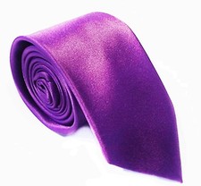 Slim Krawatte Lila Edel Satin