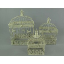 3er Set Vogelkäfig Antik