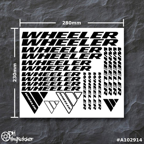 Wheeler stickersatz schwarz - wheeler,