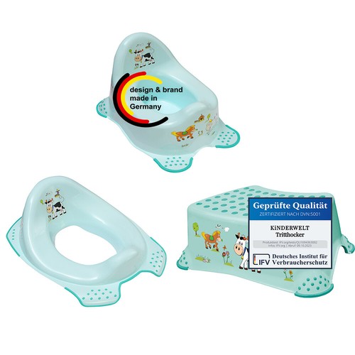 3er set funny - farm, aquamarin