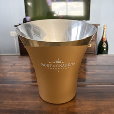 Moet Chandon Champagner Metall Eiskübel Getränkekühler Silber und Gold