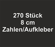Aufkleber Zahlen Verkaufszahlen Klebeziffern w700-80 mm ca. 190 Zeichen - 48 F.