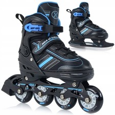 Inliner Kinder Erwachsene Inlineskates 2in1 Rollschuhe Schlittschuhe Verstellbar