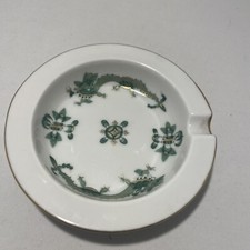 Meissen Aschenbecher grüner reicher Drache mit Goldrand 1. Wahl