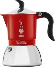 Bialetti Fiammetta Induktions-Kaffeemaschine, 4 Tassen (150 ml) rot