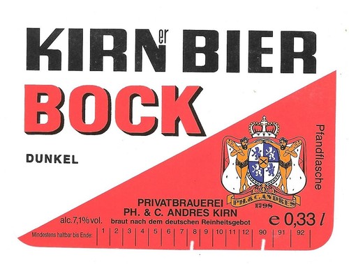 Bieretikett brauerei andres - brauerei,