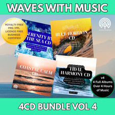 WAVES WITH MUSIC CD BUNDLE VOL 4 X4CD – Soothing Ambience Free UK P&P