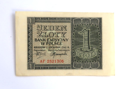 Jeden zloty schein - jeden,