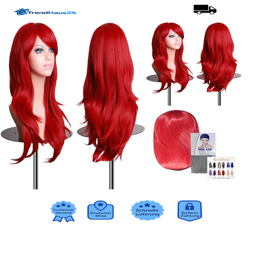 Cosplay perücke rot - 70, cm