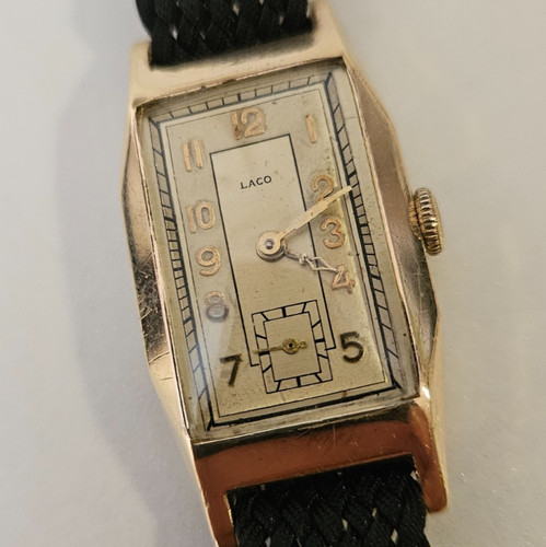 Vintage herrenuhr laco tank - "laco",