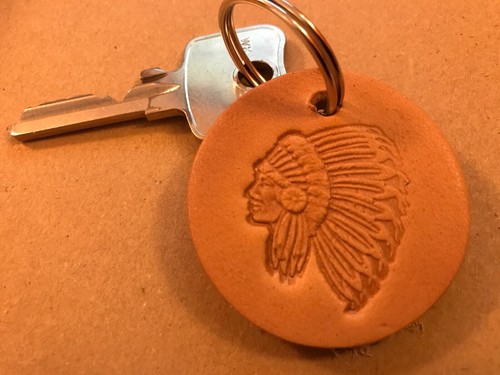 Leder anhänger indianer - leder,